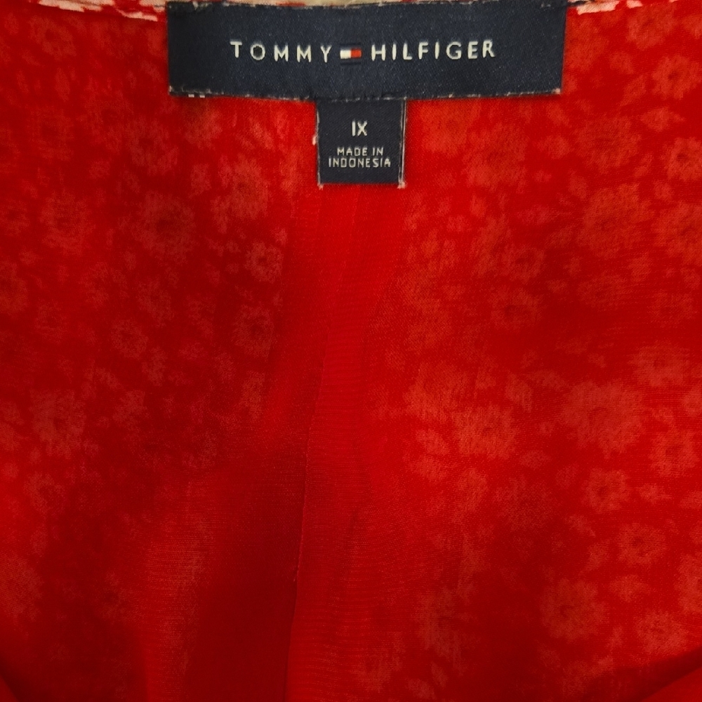 Tommy Hilfiger Red and White Floral Blouse - Picture 2 of 2